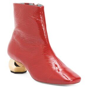 FRANCES VALENTINE Made In Brazil Patent Leather Marnie Heeled Boots